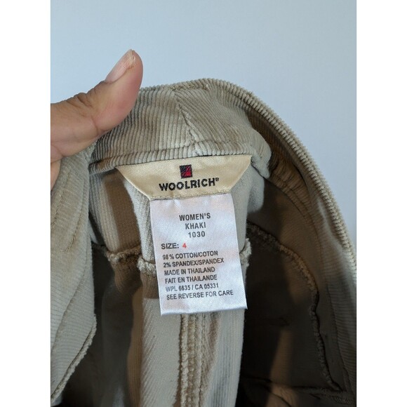 Woolrich Women Corduroy High Rise Straight Leg Pants Sz 4 Barn Core Country - Picture 6 of 7